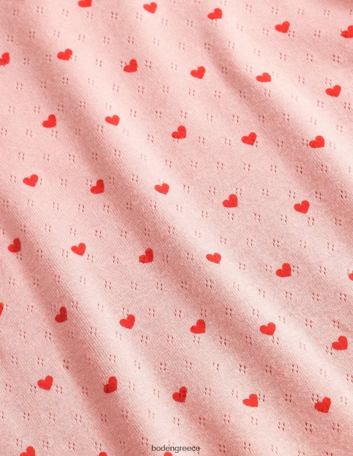 boto ροζ μικροσκοπικές καρδιές είδη ένδυσης κοντομάνικο πουέντ Boden κορίτσια 464PH8759