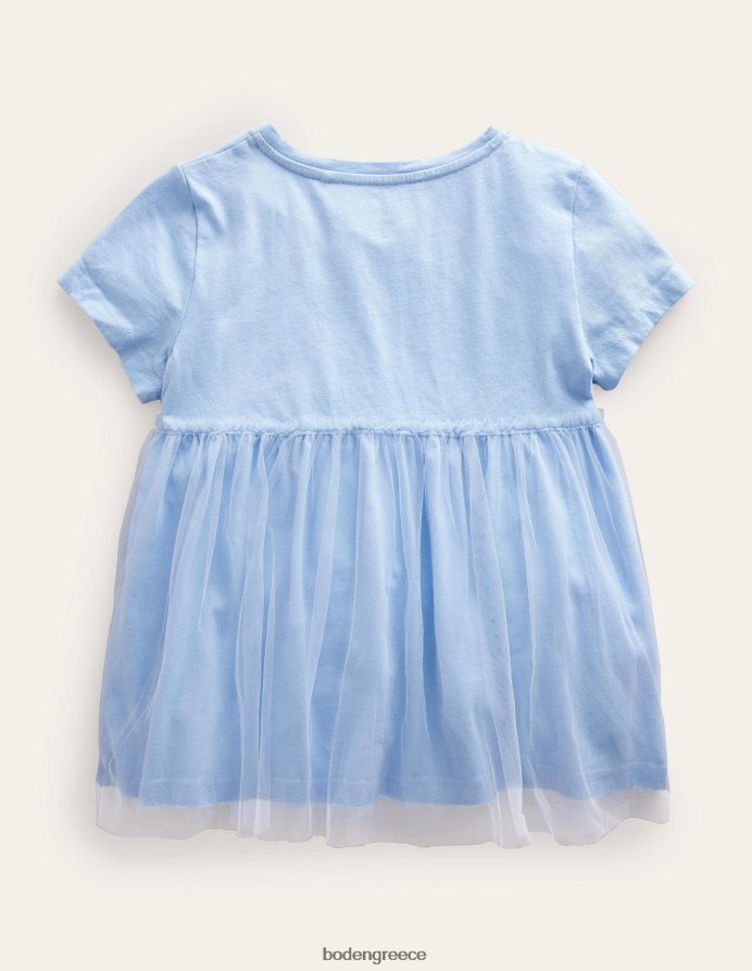 μπλε brunnera είδη ένδυσης μπλουζάκι απλικέ από τούλι flutter Boden κορίτσια 464PH82879