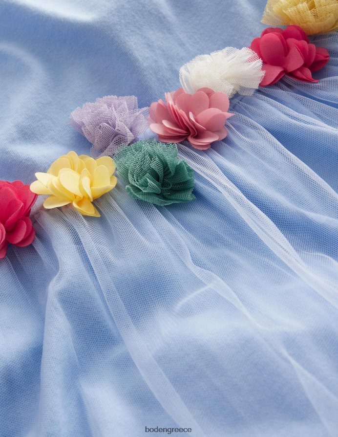 μπλε brunnera είδη ένδυσης μπλουζάκι απλικέ από τούλι flutter Boden κορίτσια 464PH82879