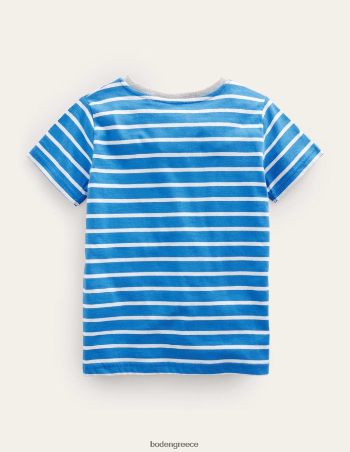 cabana blue/ivory lightening είδη ένδυσης ανάποδο απλικέ μπλουζάκι Boden κορίτσια 464PH83201