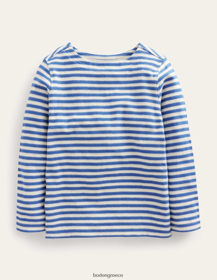 delft μπλε/λευκό είδη ένδυσης υφή βρετονική Boden κορίτσια 464PH83195