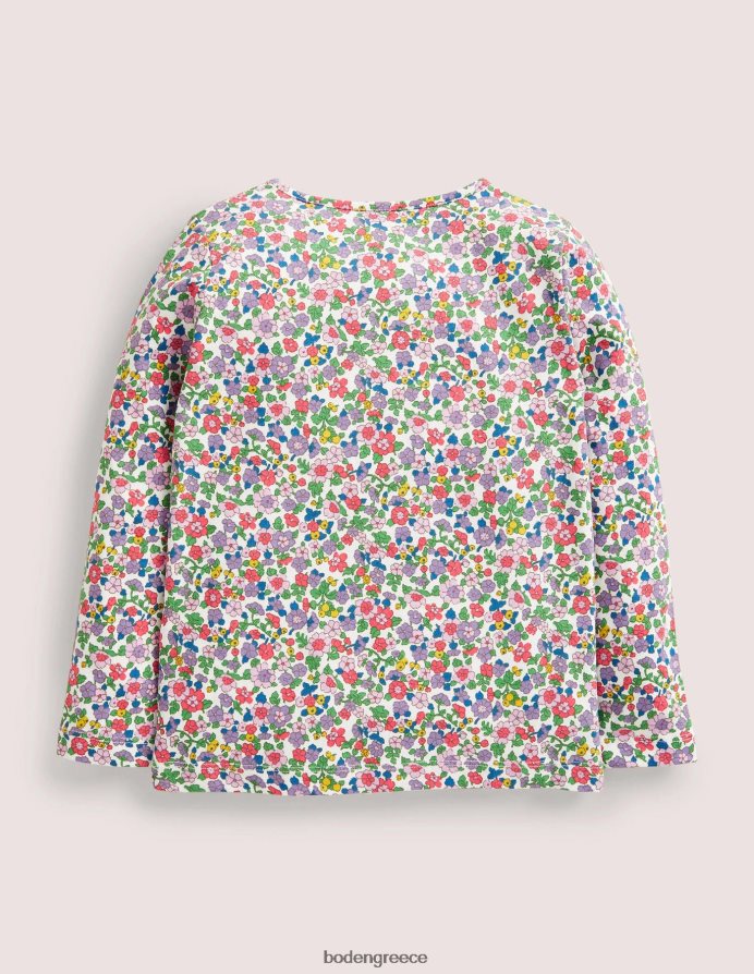 να είσαι ευγενικός floral είδη ένδυσης μακρυμάνικο τοπ με λογότυπο Boden κορίτσια 464PH83099