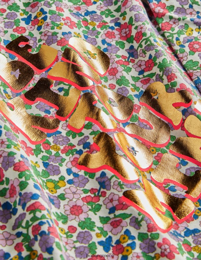 να είσαι ευγενικός floral είδη ένδυσης μακρυμάνικο τοπ με λογότυπο Boden κορίτσια 464PH83099