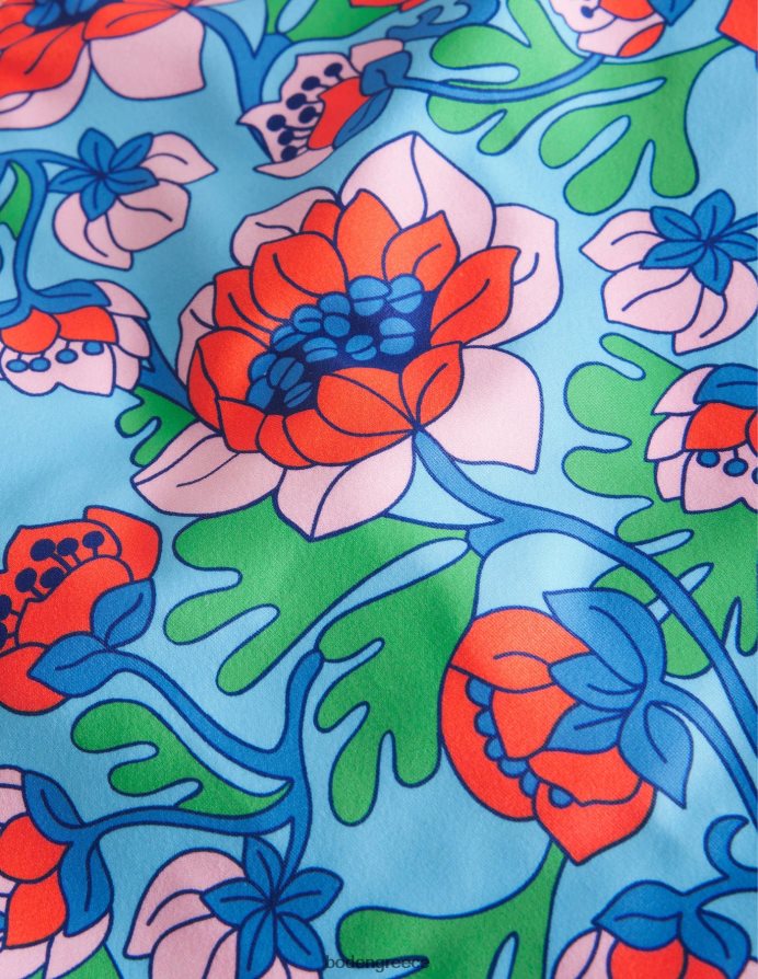 κόκκινη παπαρούνα άνοιξη ώρα floral είδη ένδυσης χιαστί πίσω tankini top Boden κορίτσια 464PH83143