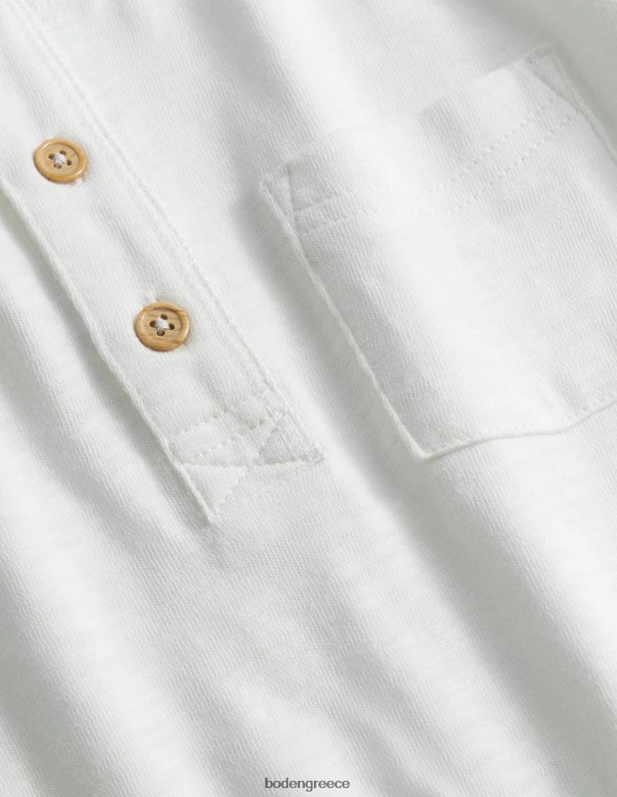 άσπρο είδη ένδυσης μακρυμάνικο μπλουζάκι henley Boden κορίτσια 464PH83175