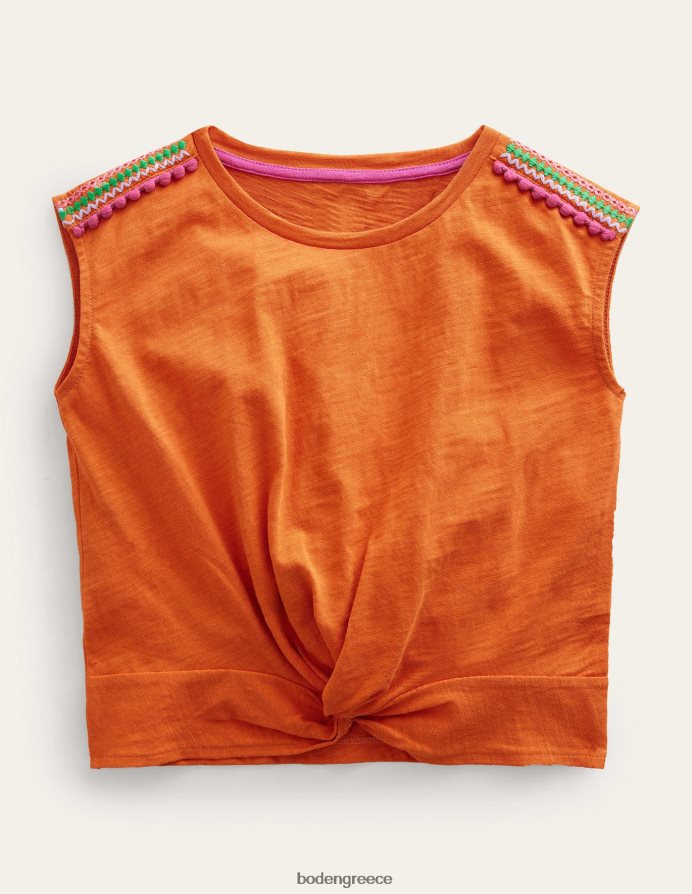 marl κουμ κουάτ είδη ένδυσης μαζεμένο μπροστινό μπλουζάκι Boden κορίτσια 464PH82888