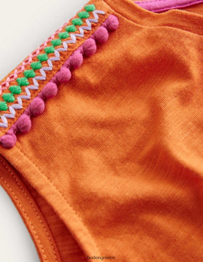 marl κουμ κουάτ είδη ένδυσης μαζεμένο μπροστινό μπλουζάκι Boden κορίτσια 464PH82888