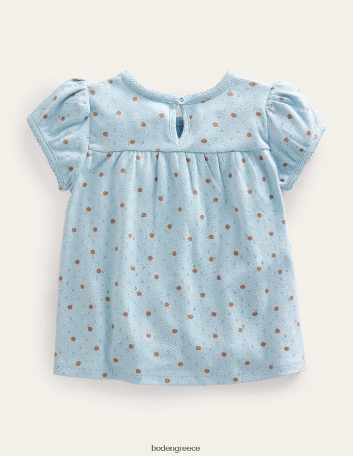 σερφ μπλε είδη ένδυσης τοπ από pointelle Boden κορίτσια 464PH82927