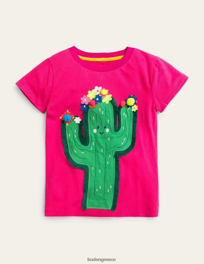 φρουτώδες ροζ κάκτος tutti είδη ένδυσης φτερούγισμα μπλουζάκι Boden κορίτσια 464PH83172