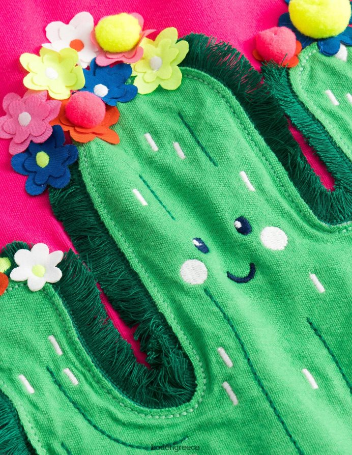 φρουτώδες ροζ κάκτος tutti είδη ένδυσης φτερούγισμα μπλουζάκι Boden κορίτσια 464PH83172