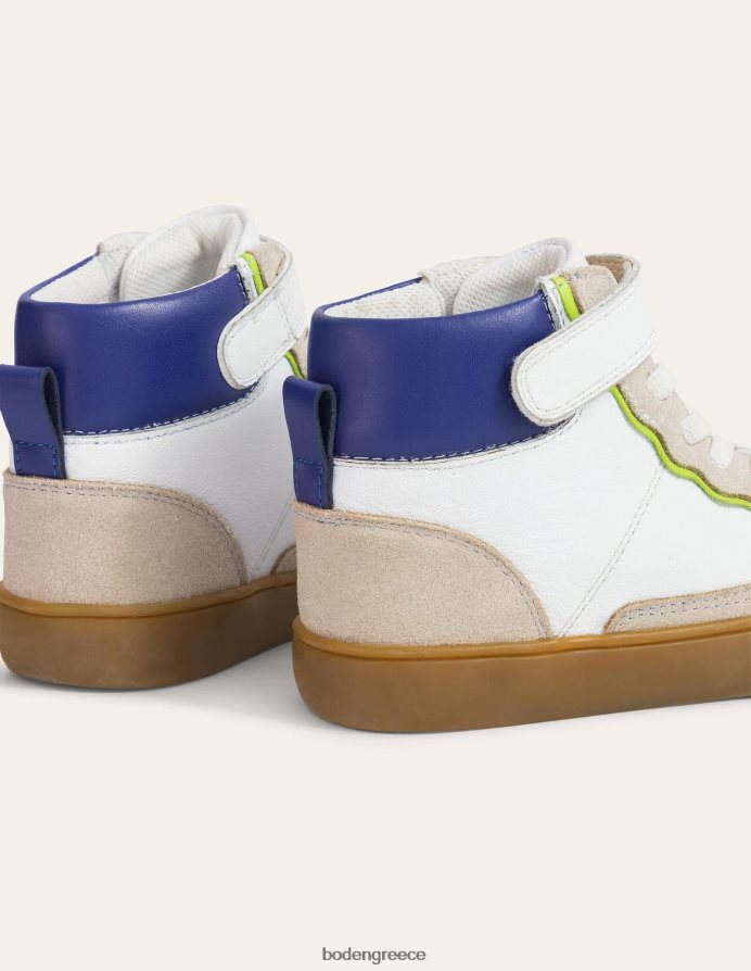 άσπρο είδη υπόδησης δερμάτινα ψηλά μπλουζάκια Boden κορίτσια 464PH82692