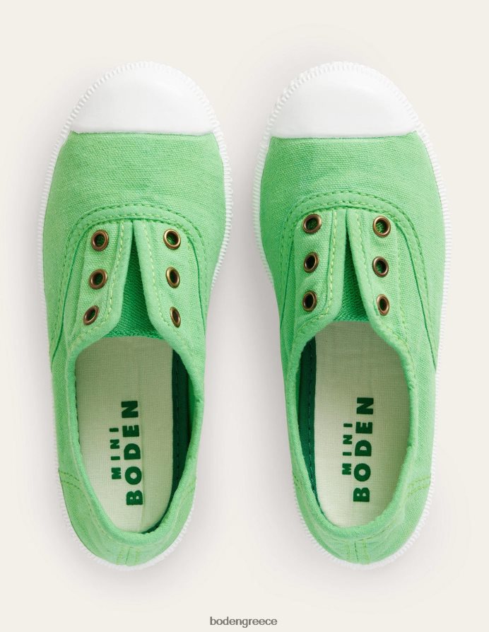 πράσινος είδη υπόδησης pull-ons καμβά χωρίς κορδόνια Boden κορίτσια 464PH82698