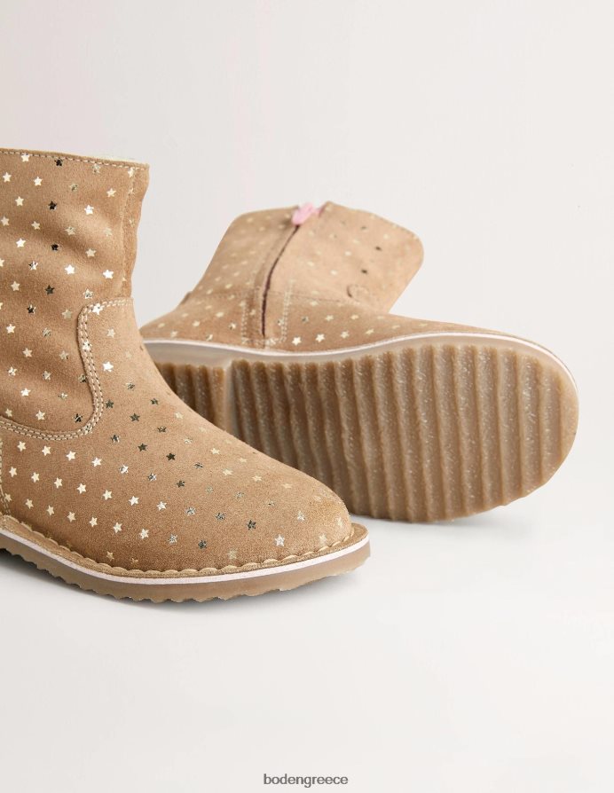 γκρι αστέρι είδη υπόδησης άνετες κοντές δερμάτινες μπότες Boden κορίτσια 464PH82725