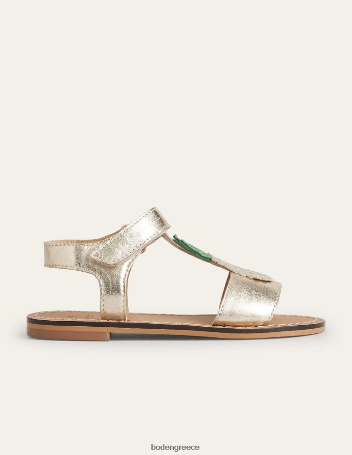 χρυσός μεταλλικός ανανάς είδη υπόδησης σανδάλια νεωτερισμού Boden κορίτσια 464PH82652