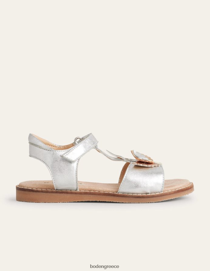 ασημένιος Πήγασος είδη υπόδησης διασκεδαστικά δερμάτινα σανδάλια Boden κορίτσια 464PH82680