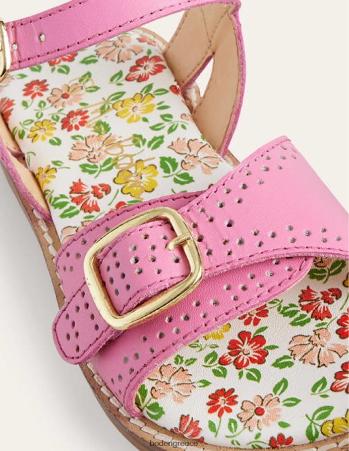 ροζ είδη υπόδησης δερμάτινα σανδάλια με αγκράφα Boden κορίτσια 464PH82773