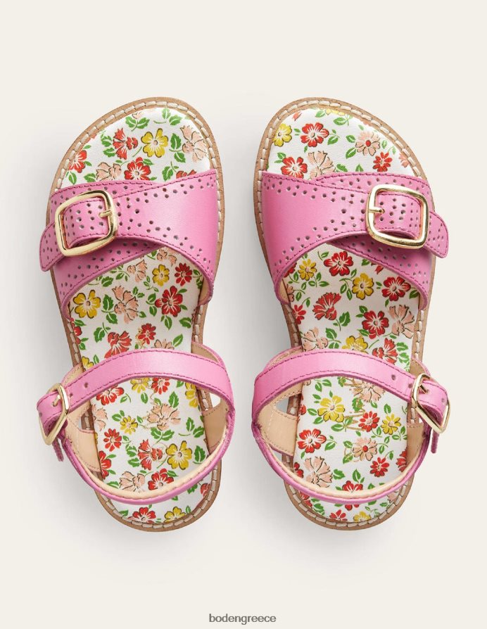 ροζ είδη υπόδησης δερμάτινα σανδάλια με αγκράφα Boden κορίτσια 464PH82773