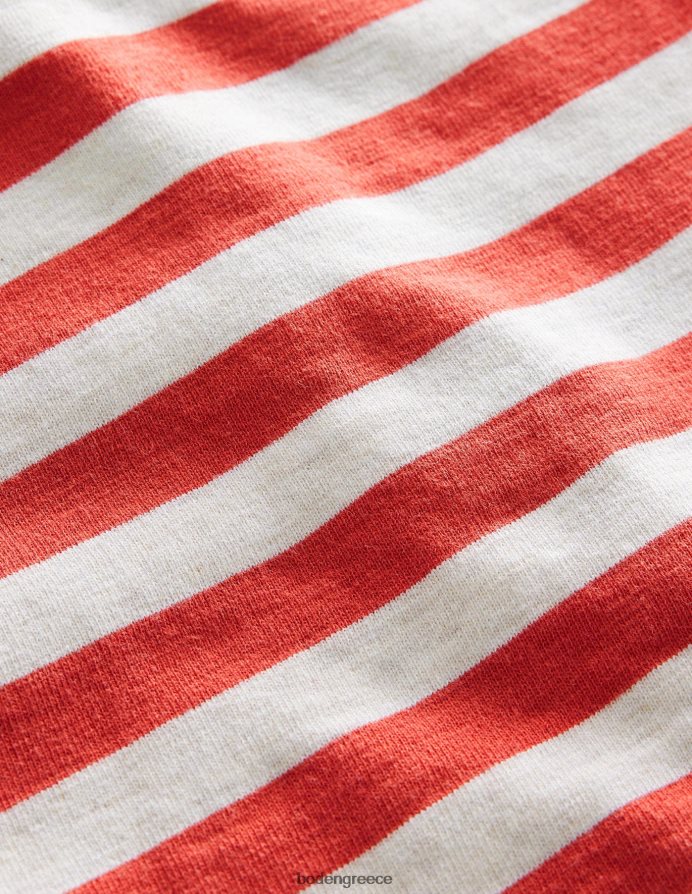 πλιγούρι βρώμης/κόκκινο είδη ένδυσης ριγέ φούτερ Boden μωρό 464PH83494