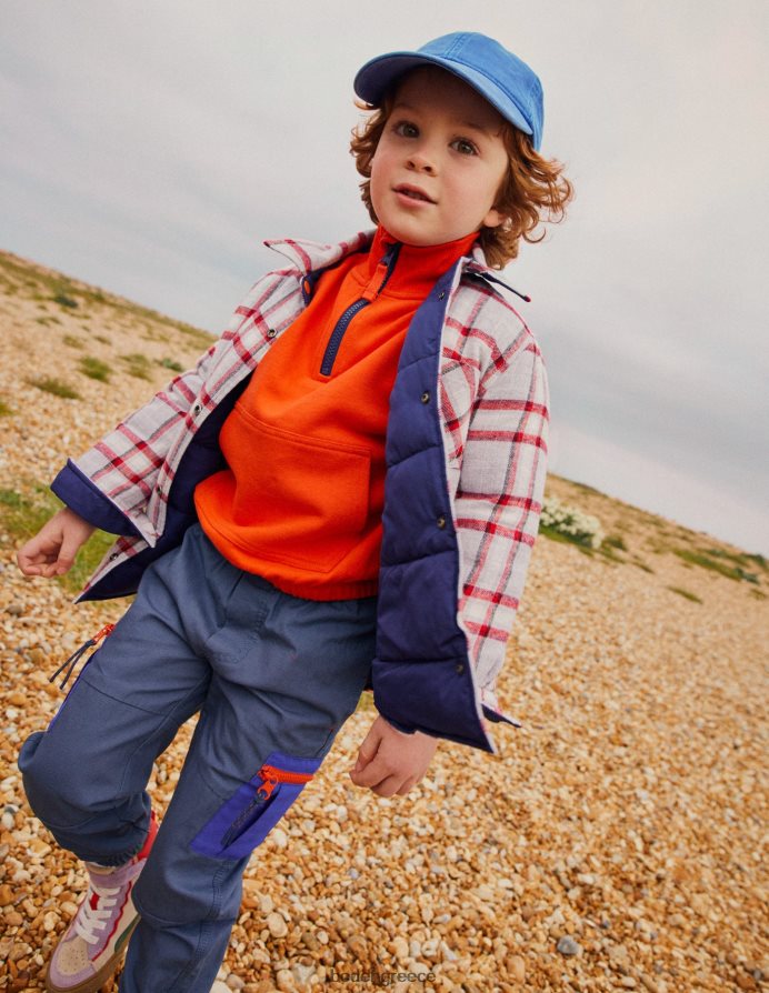 κόκκινη ντάλια είδη ένδυσης Χαλαρό φούτερ με μισό φερμουάρ Boden μωρό 464PH8412