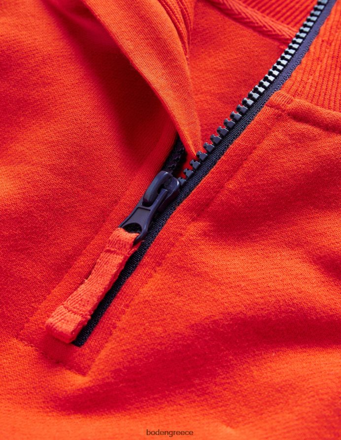 κόκκινη ντάλια είδη ένδυσης Χαλαρό φούτερ με μισό φερμουάρ Boden μωρό 464PH8412