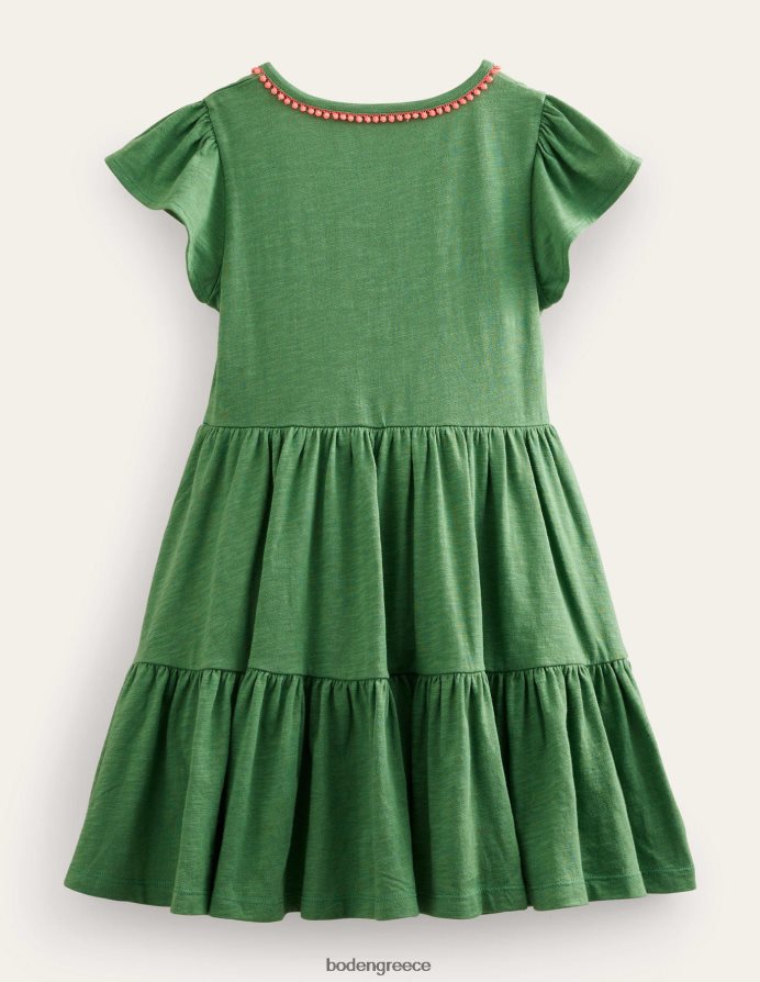 πράσινο σαφάρι είδη ένδυσης στριφτό φόρεμα ζέρσεϊ Boden μωρό 464PH83335