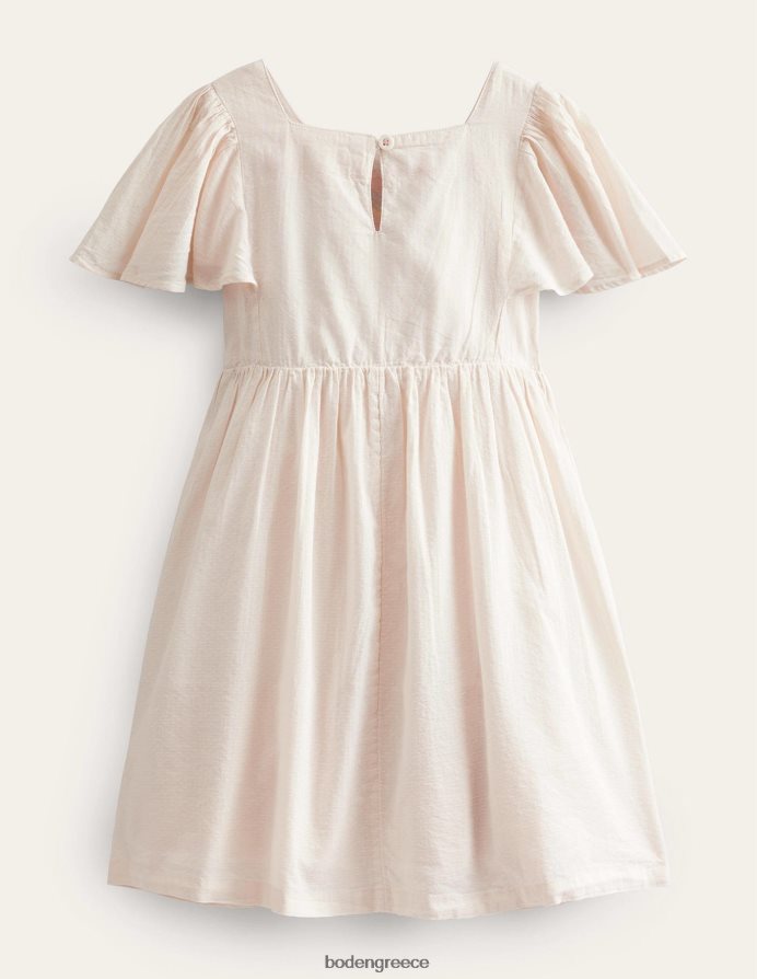 λοβό βανίλιας είδη ένδυσης φόρεμα απλικέ με φτερούγισμα Boden μωρό 464PH8344