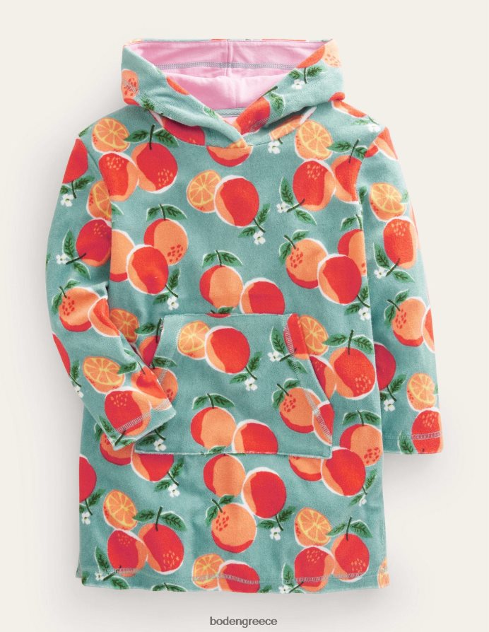 γαλάζια πορτοκάλια είδη ένδυσης μοτίβο φόρεμα παραλίας Boden μωρό 464PH83464