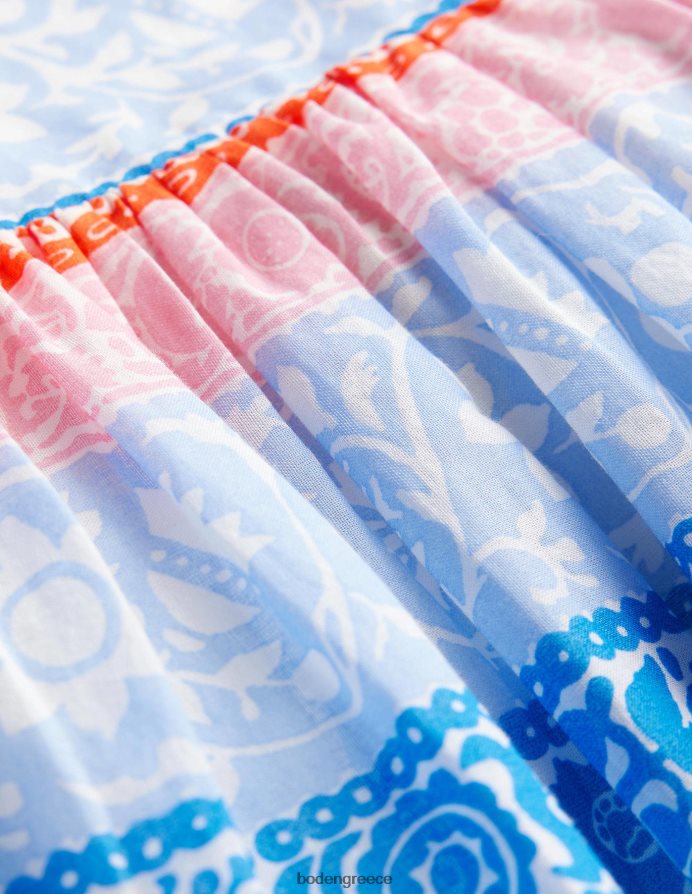 πολλαπλή λωρίδα ταπετσαρίας είδη ένδυσης φόρεμα σταυρωτό πίσω Boden μωρό 464PH83465