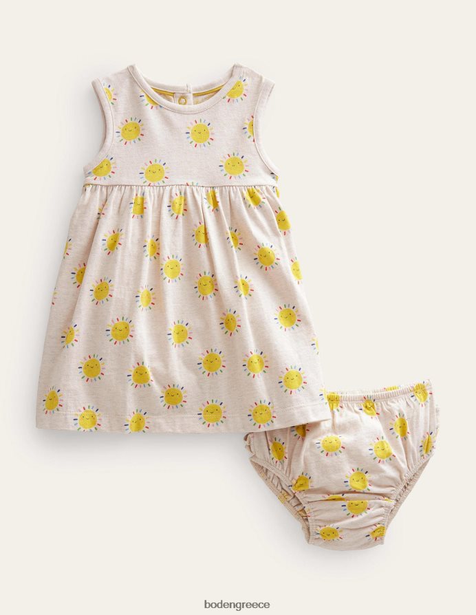 βρώμη μάργα ουράνιο τόξο ήλιοι είδη ένδυσης αμάνικο ζέρσεϊ φόρεμα Boden μωρό 464PH83471