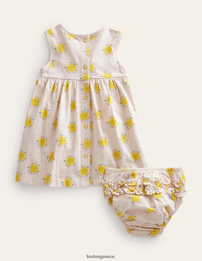 βρώμη μάργα ουράνιο τόξο ήλιοι είδη ένδυσης αμάνικο ζέρσεϊ φόρεμα Boden μωρό 464PH83471