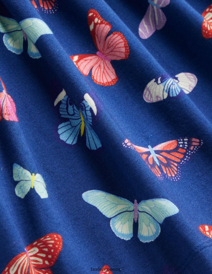 πεταλούδες κολεγιακού ναυτικού είδη ένδυσης μακρυμάνικο διασκεδαστικό φόρεμα ζέρσεϊ Boden μωρό 464PH8351