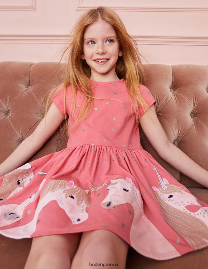 μονόκεροι είδη ένδυσης τζέρσεϊ μονόκερος απλικέ φόρεμα Boden μωρό 464PH8357