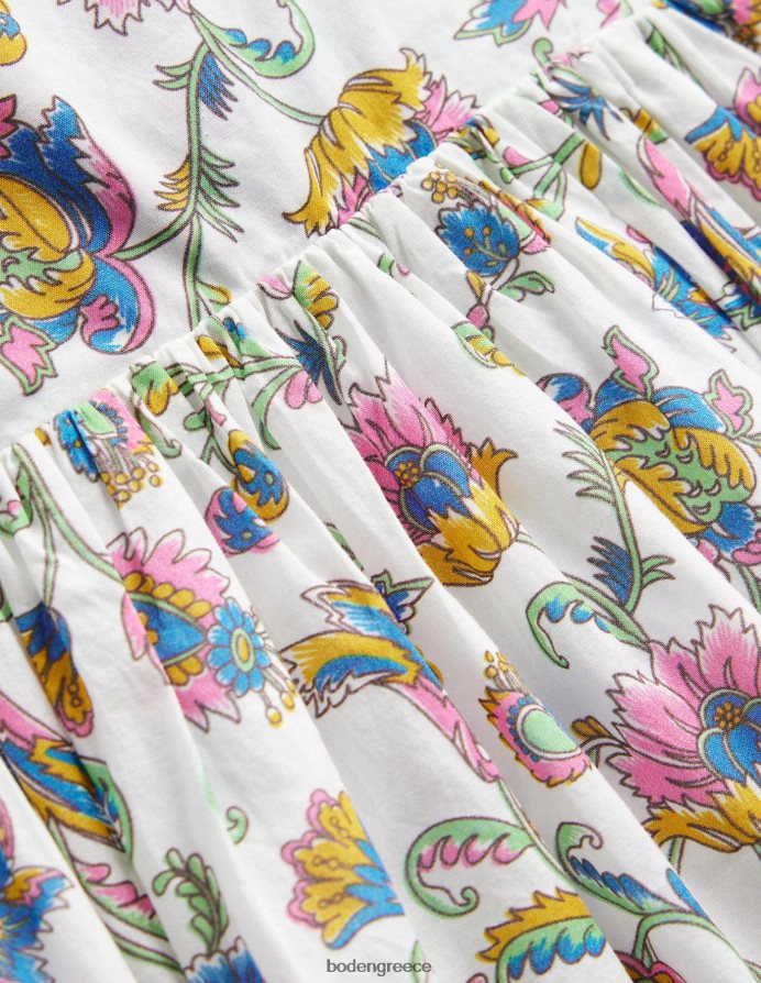 καλοκαιρινό κλήμα δαμασκηνιάς είδη ένδυσης βαμβακερό φόρεμα με φιόγκο Boden μωρό 464PH8358