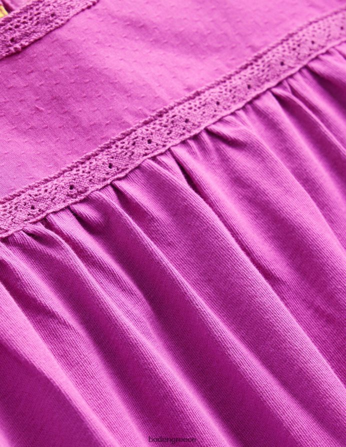 λαμπερή ορχιδέα μωβ είδη ένδυσης φόρεμα ζέρσεϊ με φτερούγισμα Boden μωρό 464PH8359