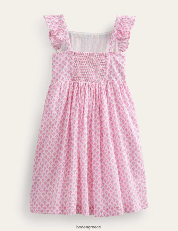 Ξύλο άνθη δαμασκηνιάς είδη ένδυσης απλικέ υφαντό φόρεμα Boden μωρό 464PH8367