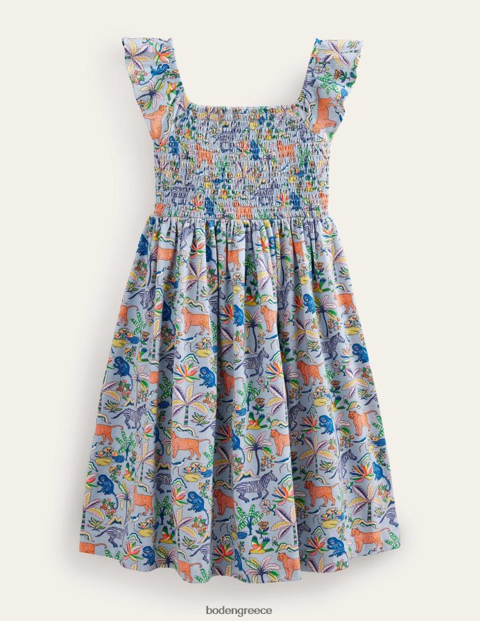 σερφάρετε σε μπλε τροπικό κήπο είδη ένδυσης μίντι φόρεμα με φανέλα Boden μωρό 464PH8371