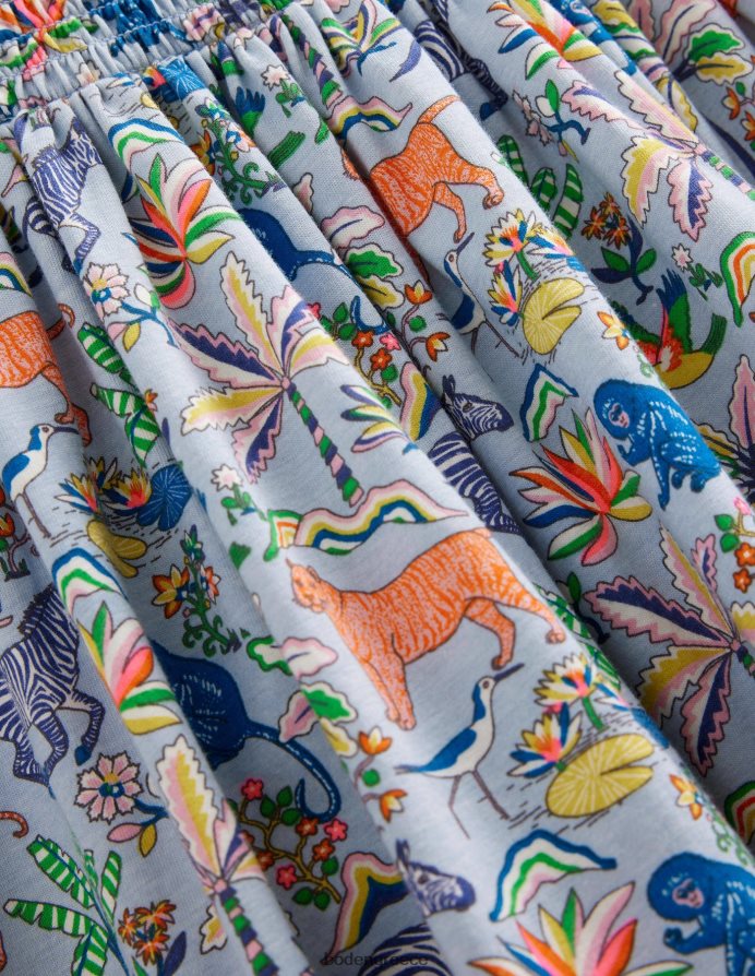 σερφάρετε σε μπλε τροπικό κήπο είδη ένδυσης μίντι φόρεμα με φανέλα Boden μωρό 464PH8371