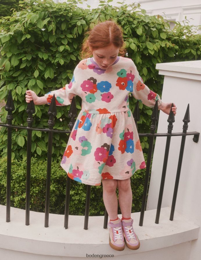 mutli αφηρημένη floral είδη ένδυσης χαλαρό εμπριμέ φόρεμα φούτερ Boden μωρό 464PH8361