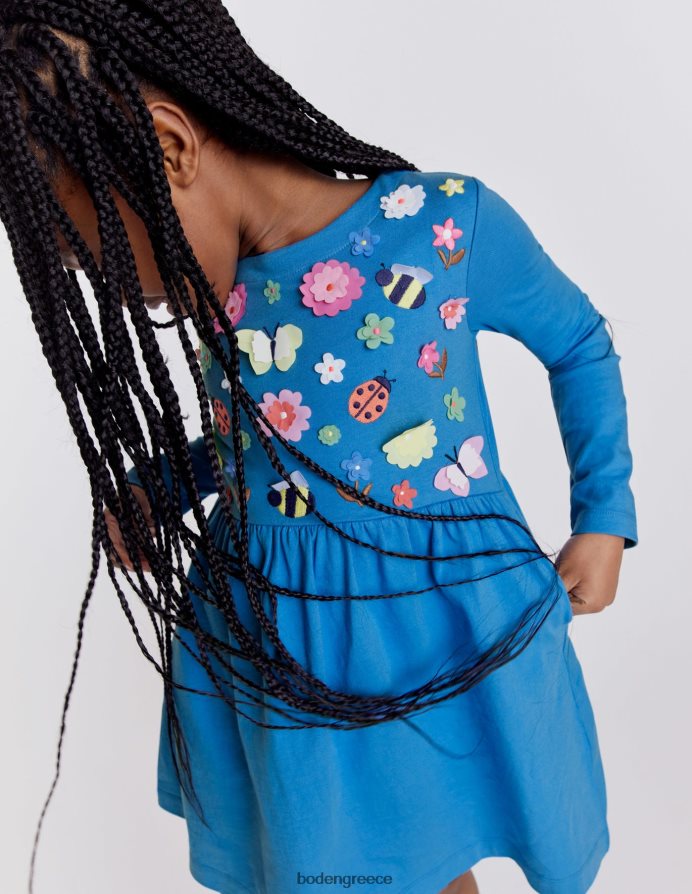 λουλουδάτο μπλε penzance είδη ένδυσης φόρεμα ζέρσεϊ φλουτερ Boden μωρό 464PH83384