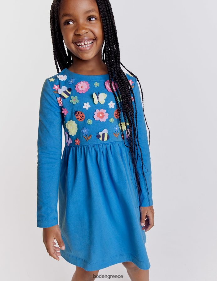λουλουδάτο μπλε penzance είδη ένδυσης φόρεμα ζέρσεϊ φλουτερ Boden μωρό 464PH83384