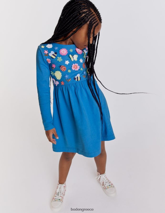 λουλουδάτο μπλε penzance είδη ένδυσης φόρεμα ζέρσεϊ φλουτερ Boden μωρό 464PH83384