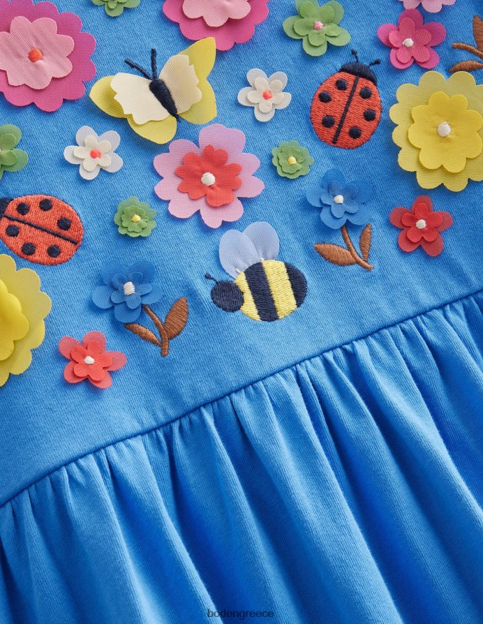 λουλουδάτο μπλε penzance είδη ένδυσης φόρεμα ζέρσεϊ φλουτερ Boden μωρό 464PH83384