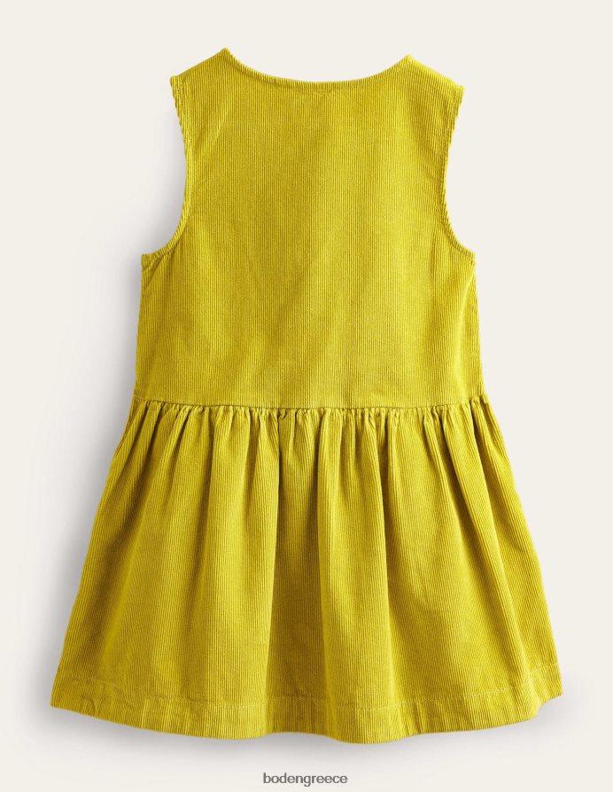φραγκοστάφυλο κίτρινο είδη ένδυσης φόρεμα pinafore με κουμπί Boden μωρό 464PH8348