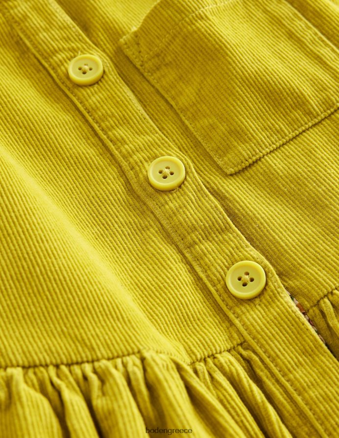 φραγκοστάφυλο κίτρινο είδη ένδυσης φόρεμα pinafore με κουμπί Boden μωρό 464PH8348
