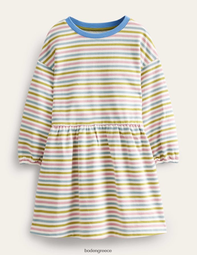 starfuit/ροζ αμυγδάλου είδη ένδυσης χαλαρό εμπριμέ φόρεμα φούτερ Boden μωρό 464PH8354