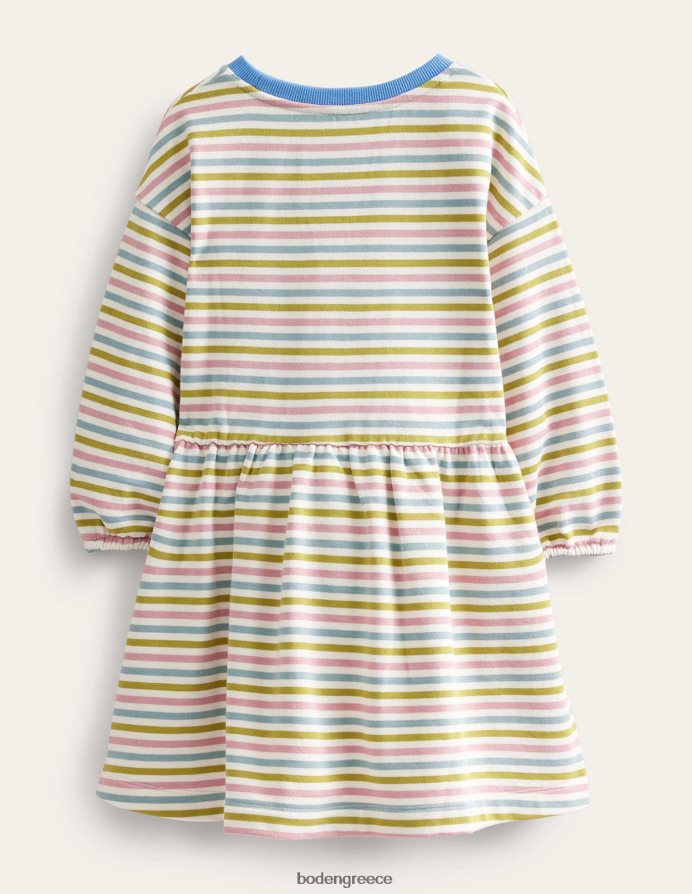 starfuit/ροζ αμυγδάλου είδη ένδυσης χαλαρό εμπριμέ φόρεμα φούτερ Boden μωρό 464PH8354