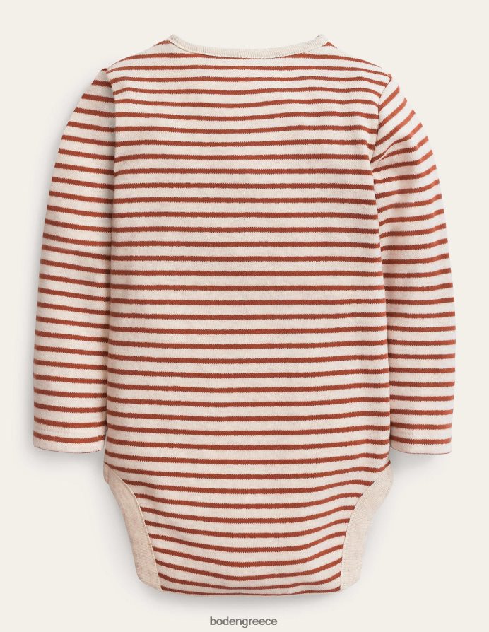 πλιγούρι βρώμης/ψητό κάστανο είδη ένδυσης άνετο σώμα henley Boden μωρό 464PH83337