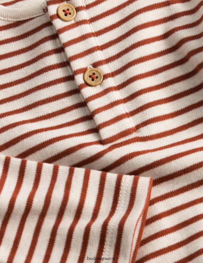 πλιγούρι βρώμης/ψητό κάστανο είδη ένδυσης άνετο σώμα henley Boden μωρό 464PH83337