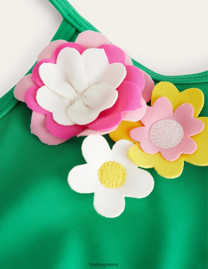 πράσινο πιπέρι είδη ένδυσης φτερωτή μπικίνι λουλουδιών Boden μωρό 464PH83313