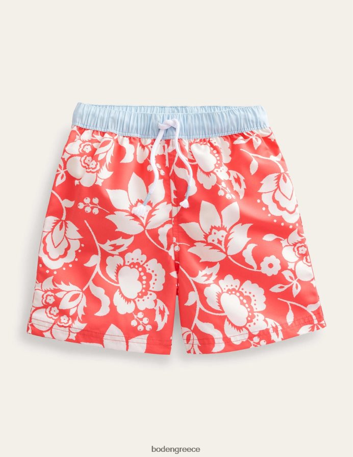 κόκκινο λουλουδάτο είδη ένδυσης μαγιό σορτς Boden μωρό 464PH83318